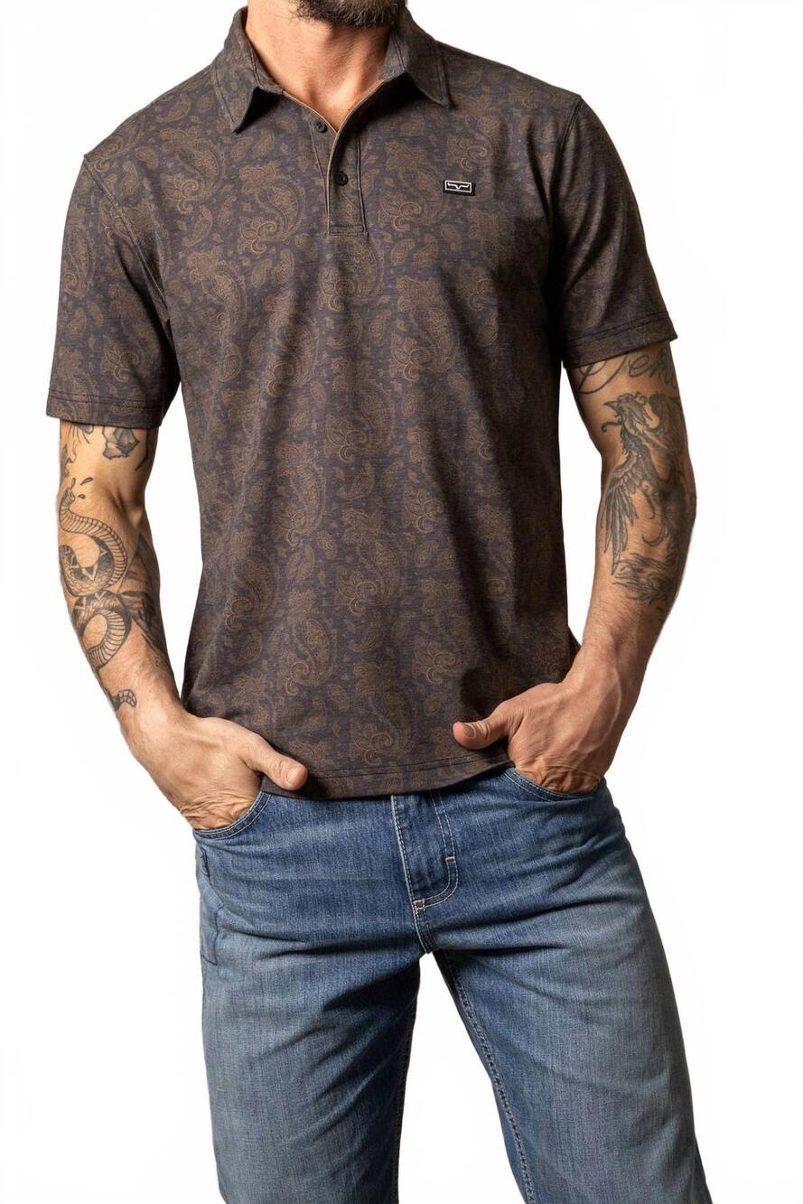 NEW KIMES RANCH burel polo shirt in black